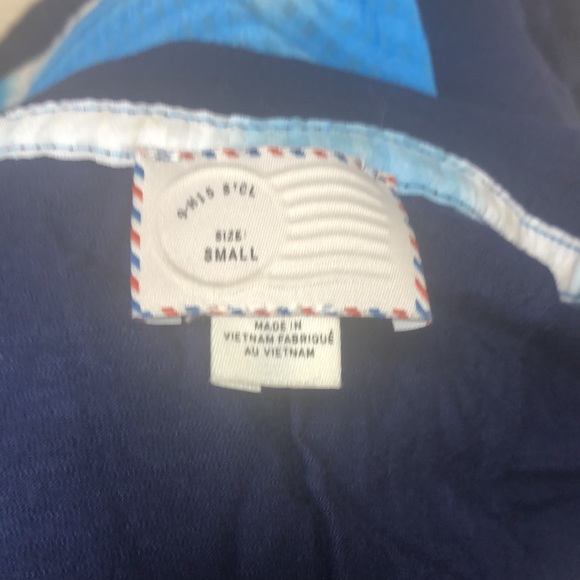 9-H15 STCL Anthropologie Womens Small Blue Tie Dye Tank Top Blouse Sleeveless - Picture 2 of 2